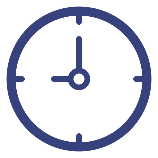 Icono de trazo de reloj de pared Diseño PNG