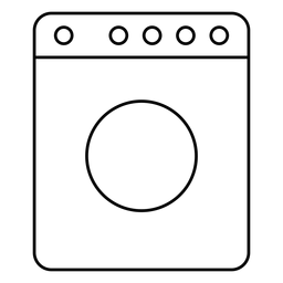 Ícone de traçado da máquina de lavar Desenho PNG