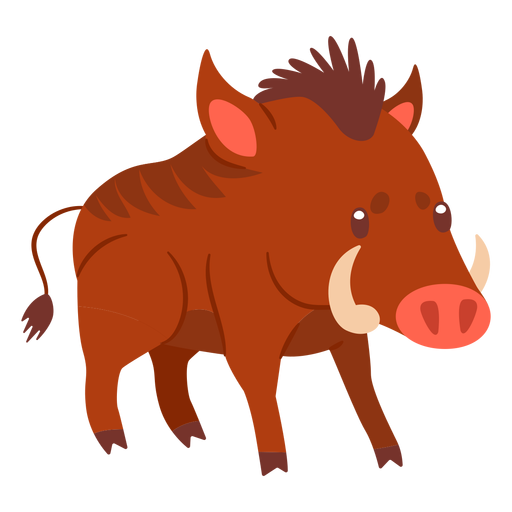 Wild boar animal cartoon PNG Design