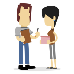 Mujer firma entrega Diseño PNG