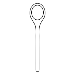 Icono de trazo de cuchara de madera Diseño PNG