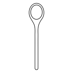 Wooden spoon stroke icon