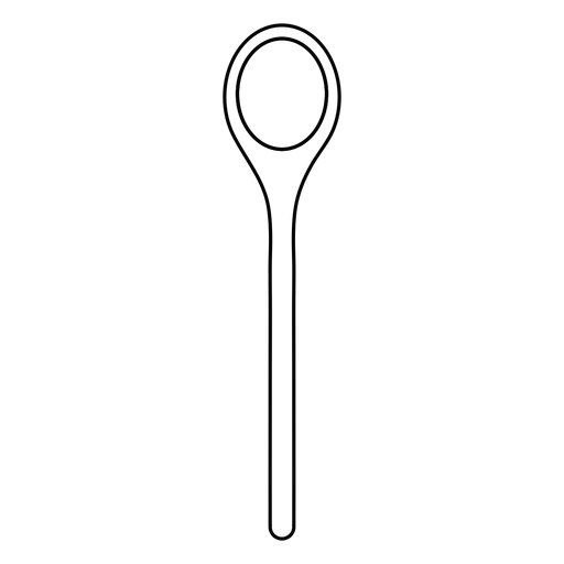 Icono de trazo de cuchara de madera Diseño PNG