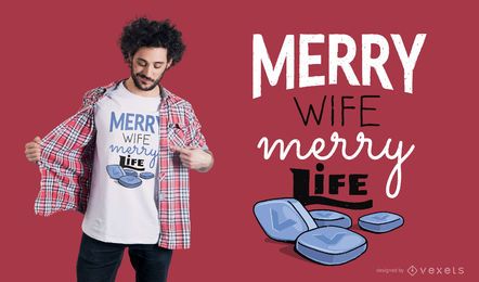 Merry wife t-shirt design Merry wife t-shirt design