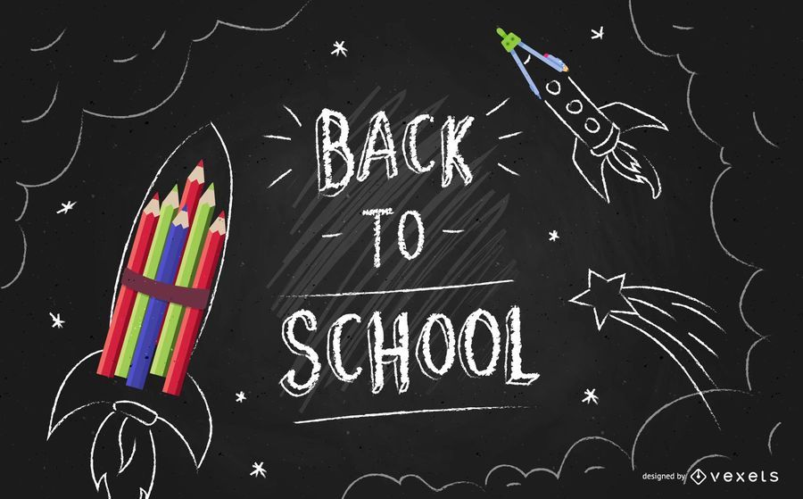 Back to school blackboard flyer Back to school blackboard flyer