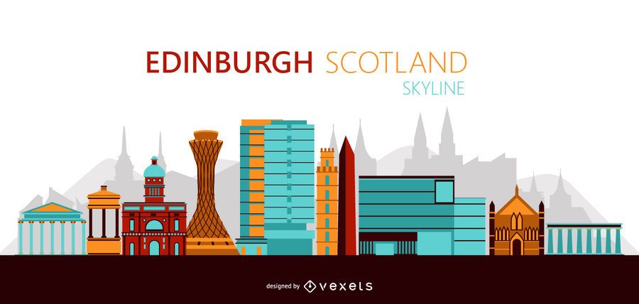Ilustración del horizonte de Edimburgo Ilustración del horizonte de Edimburgo