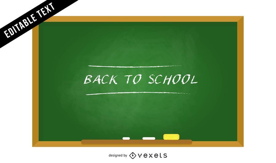 Back to school chalkboard illustration Back to school chalkboard illustration