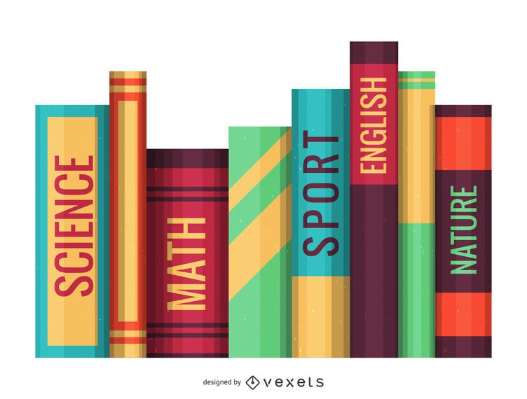 School book row illustration School book row illustration
