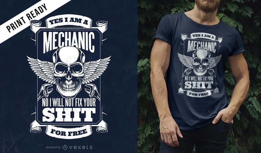 Mechanic quote t-shirt design Mechanic quote t-shirt design