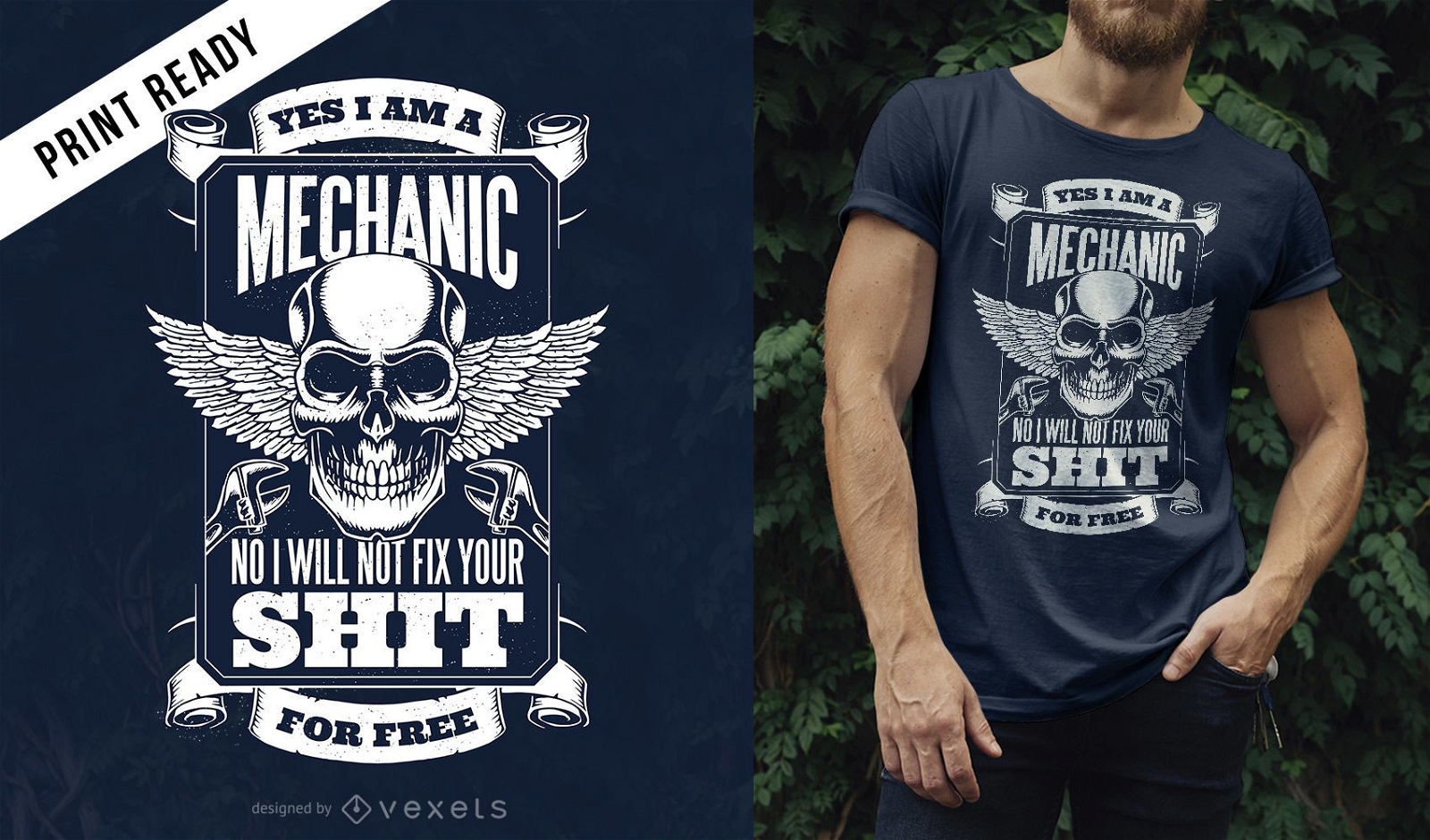 Mechanic quote t-shirt design