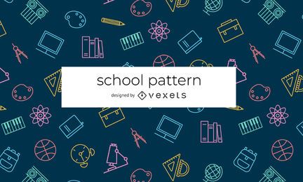 Stroke school elements pattern Stroke school elements pattern
