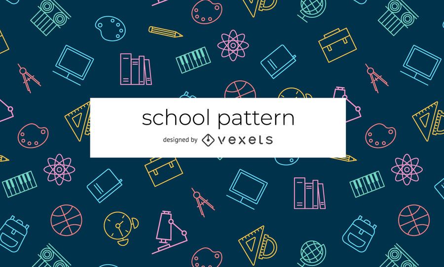 Stroke school elements pattern Stroke school elements pattern