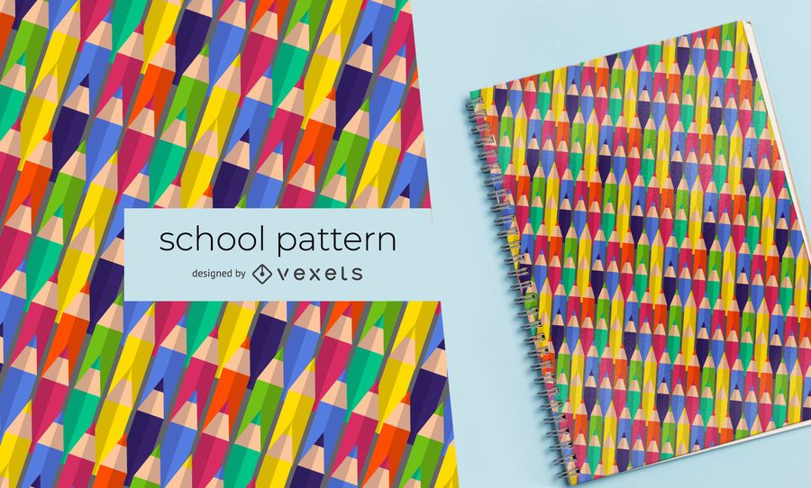 Colorful pencils school pattern Colorful pencils school pattern