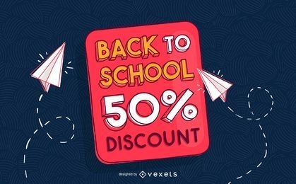 Back to school discount flyer