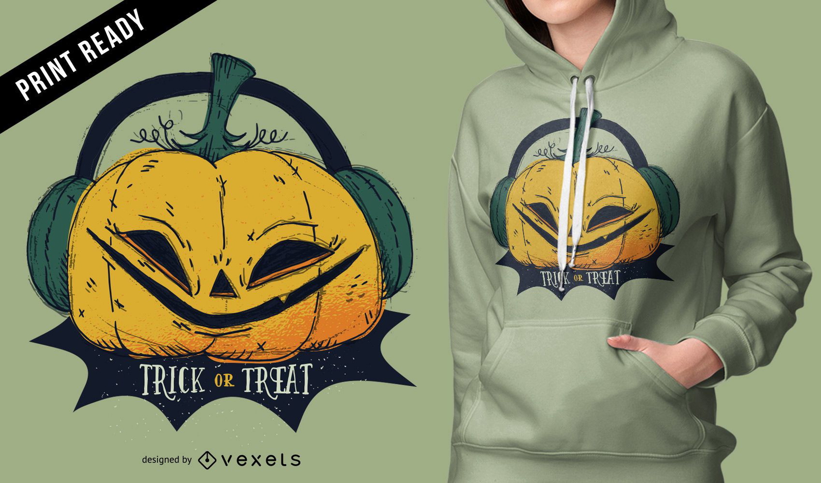 Design de t-shirt de ab?bora de Halloween