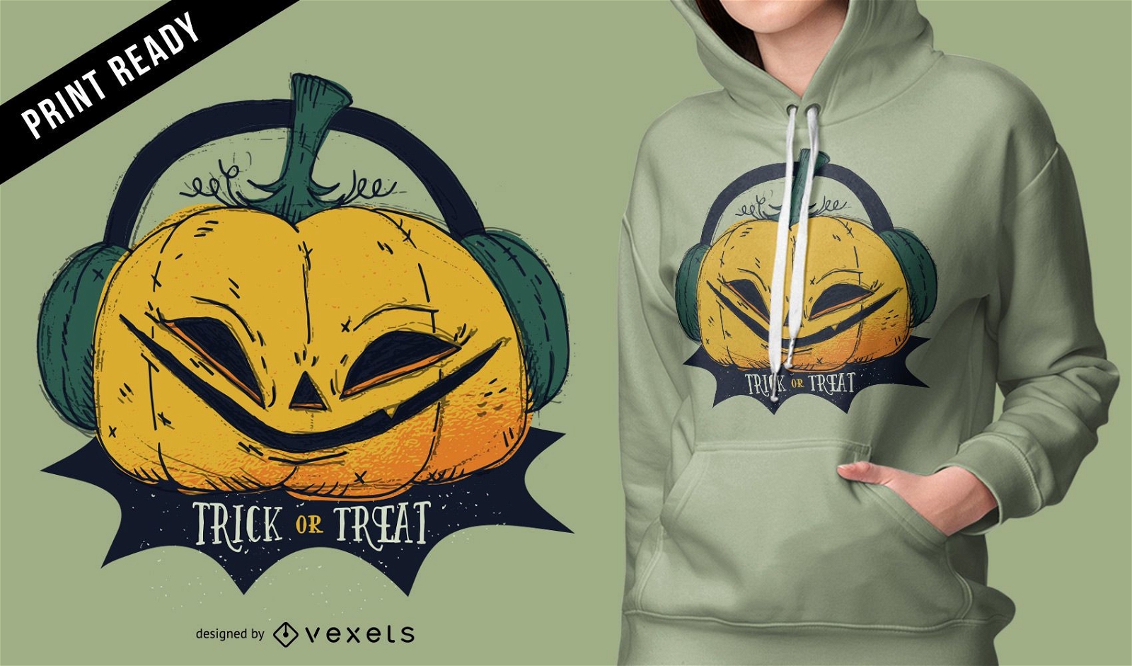 Halloween pumpkin t-shirt design