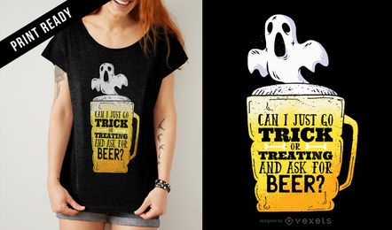 Trick or treat beer t-shirt design Trick or treat beer t-shirt design