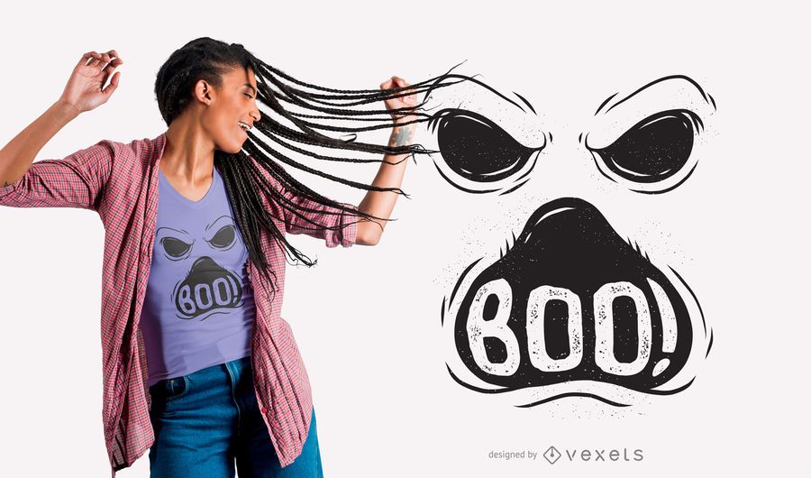 Diseño de camiseta Ghost Boo Diseño de camiseta Ghost Boo