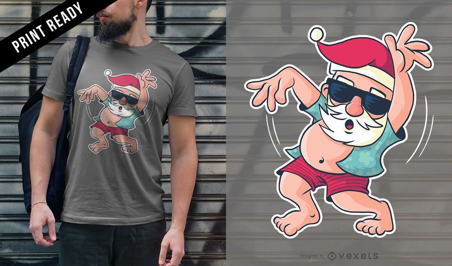 Santa dancing t-shirt design Santa dancing t-shirt design
