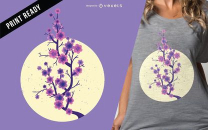 Sakura Kirschblüten-T-Shirt Design