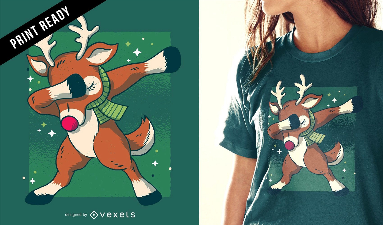 Design de t-shirt de renas
