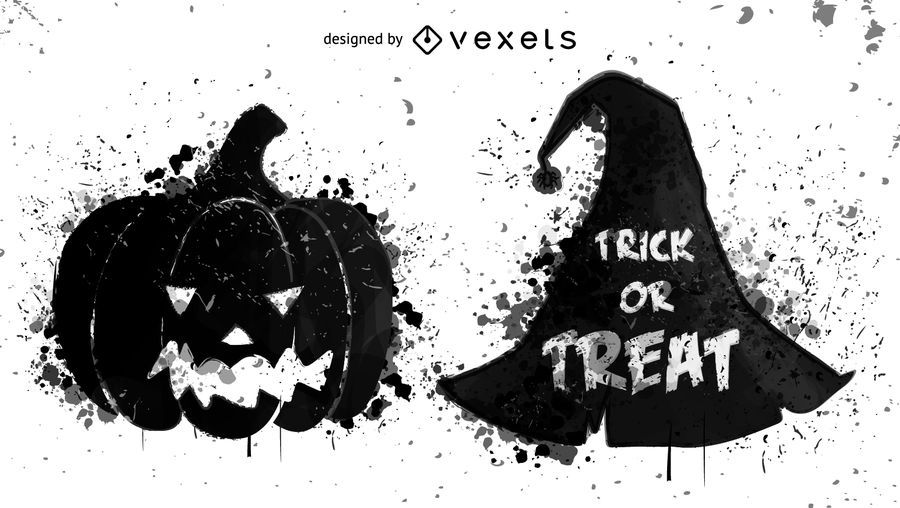 Grunge Halloween Elemente Grunge Halloween Elemente