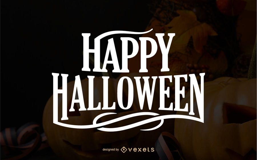 Happy Halloween greeting lettering Happy Halloween greeting lettering