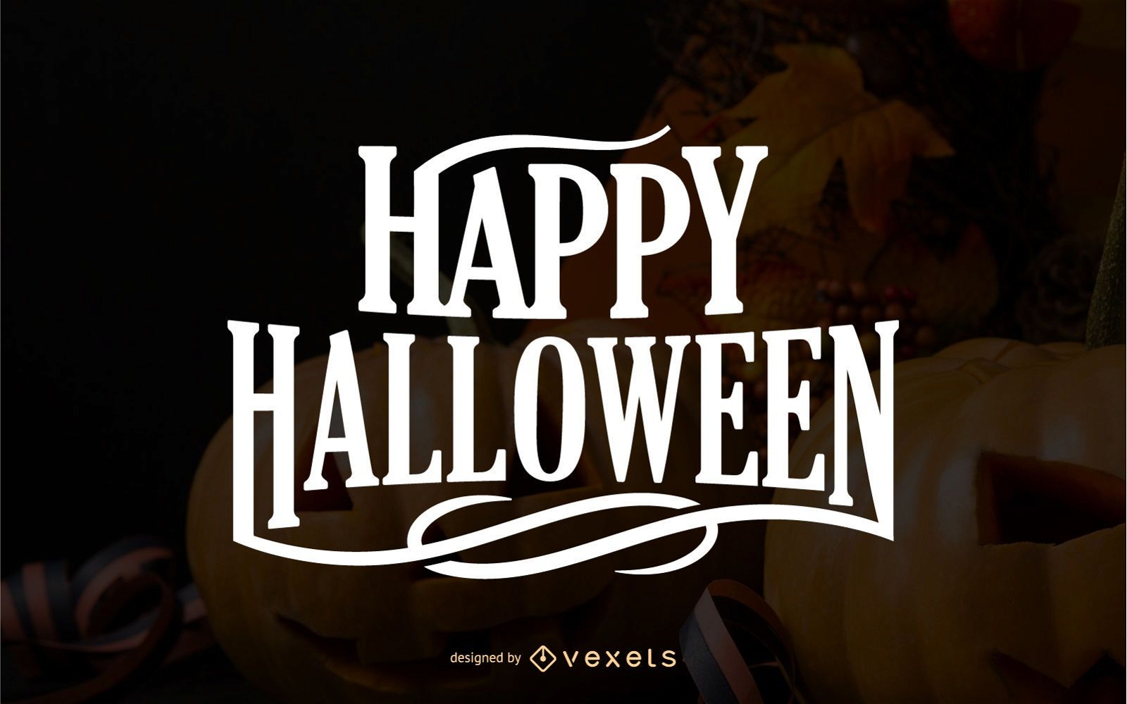 Happy Halloween greeting lettering