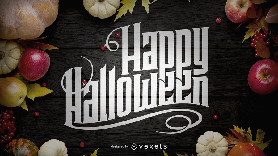 Happy Halloween text lettering Happy Halloween text lettering