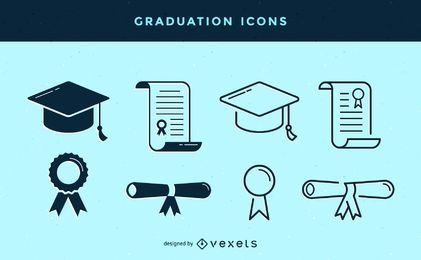 Conjunto de ícones de graduação de AVC