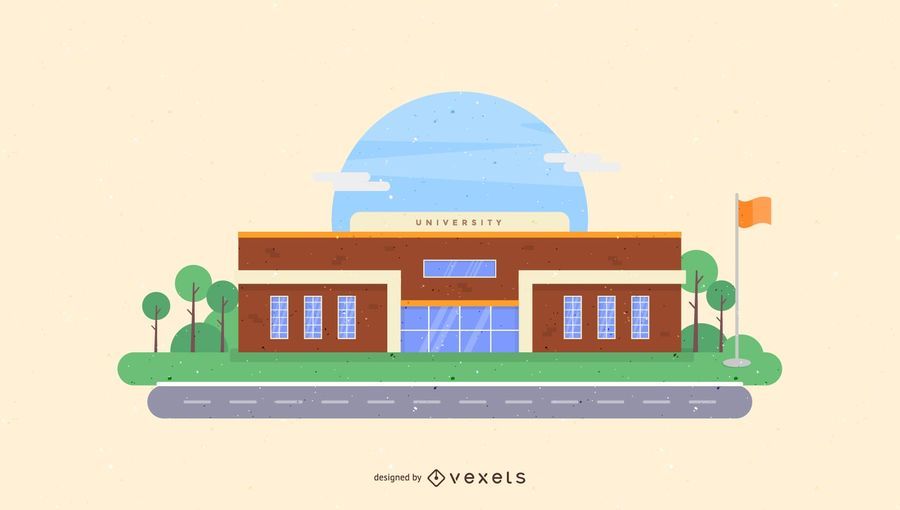 University building illustration University building illustration