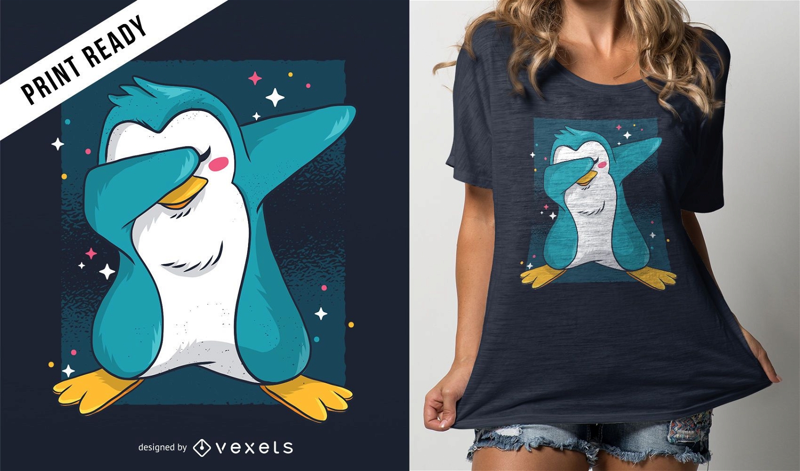 Pinguin tupfen T-Shirt Design