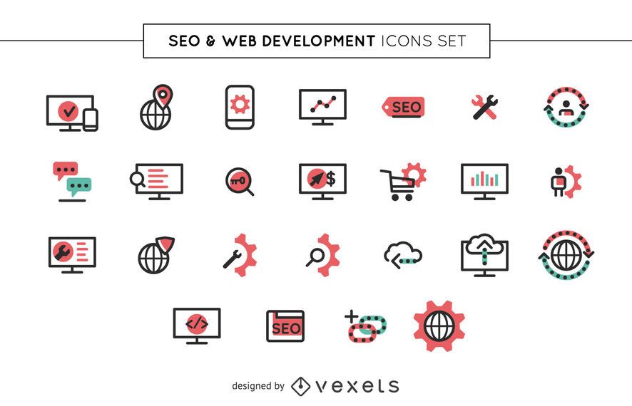 SEO and web icons set SEO and web icons set