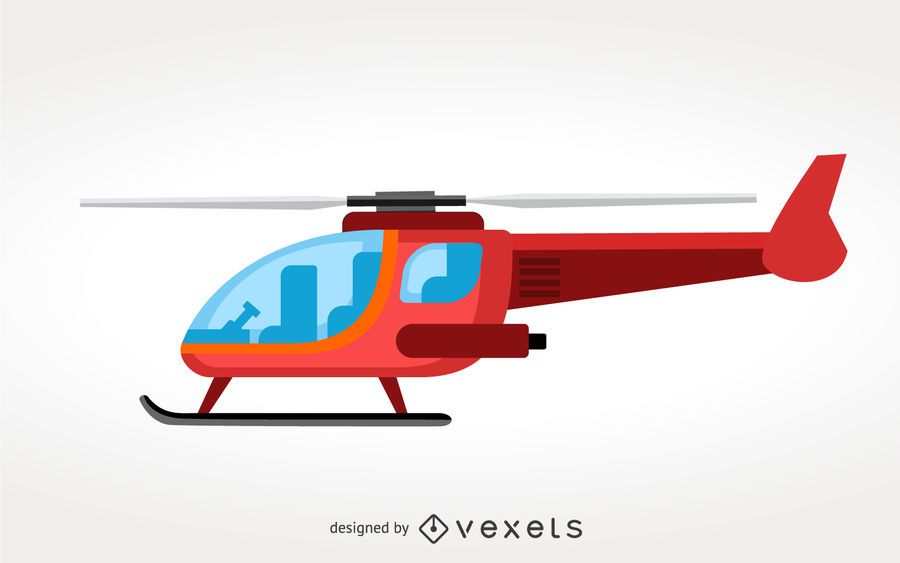 Helicóptero ilustración vectorial Helicóptero ilustración vectorial