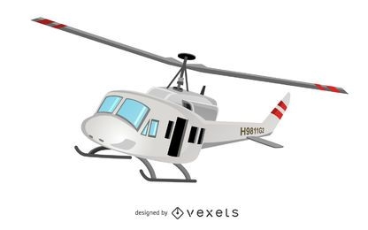 Ilustración de vehículo de helicóptero