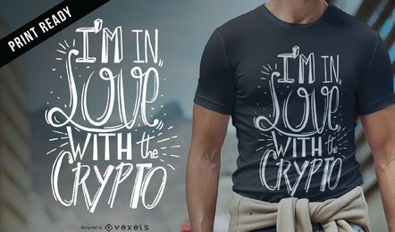 Amo design de camiseta criptográfica