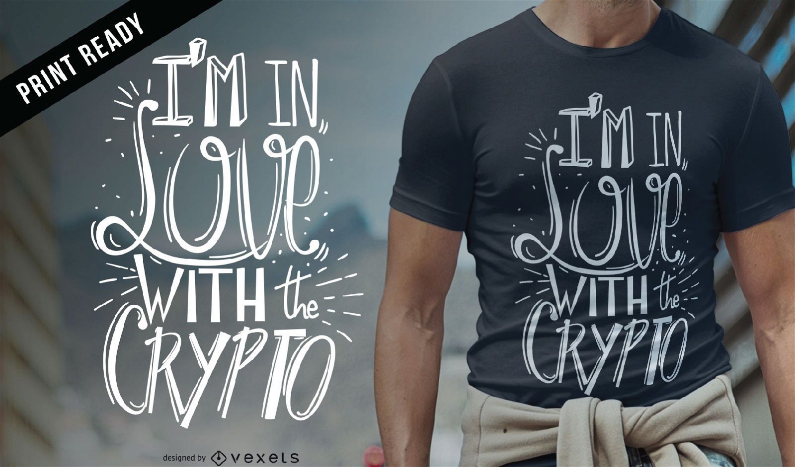 Amo design de camiseta criptográfica