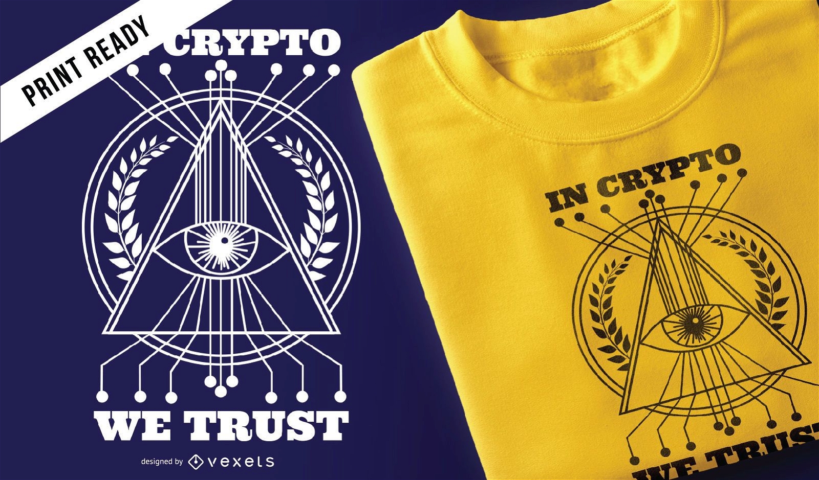 Design de camiseta Crypto trust