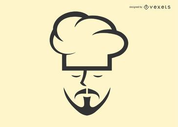 Chef face logo template Chef face logo template