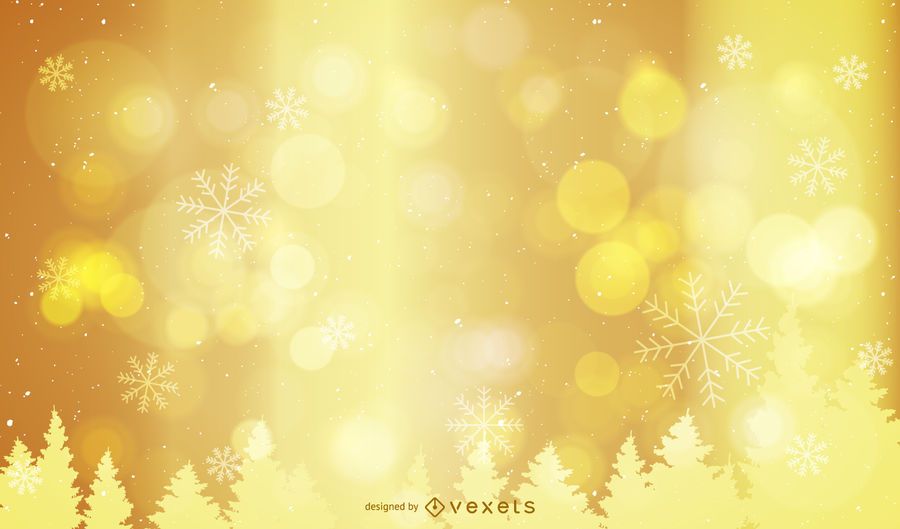 Golden Christmas Background - Vector Download