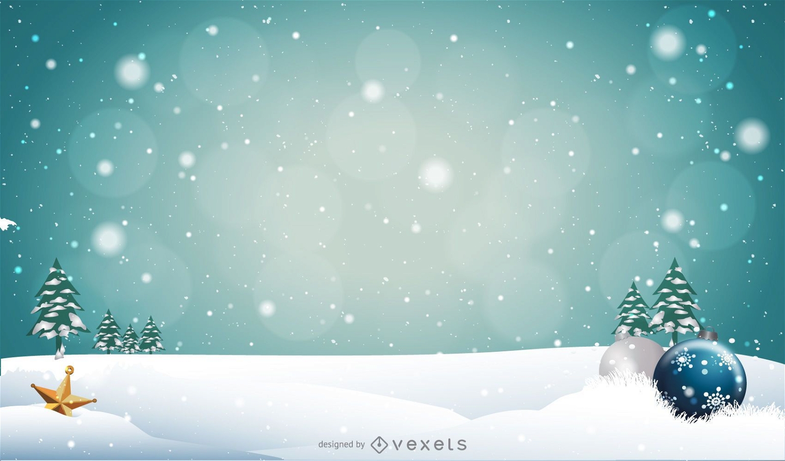 Snowy Christmas background