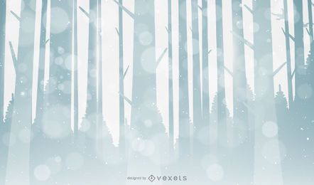 Fundo de floresta de inverno