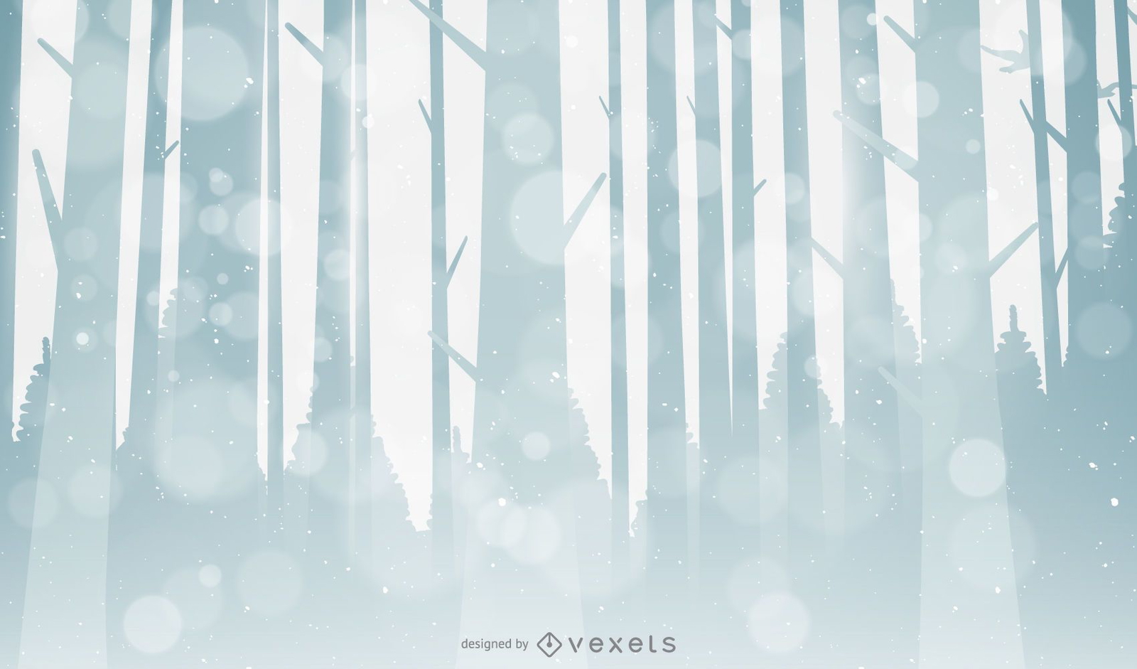 Winter forest background