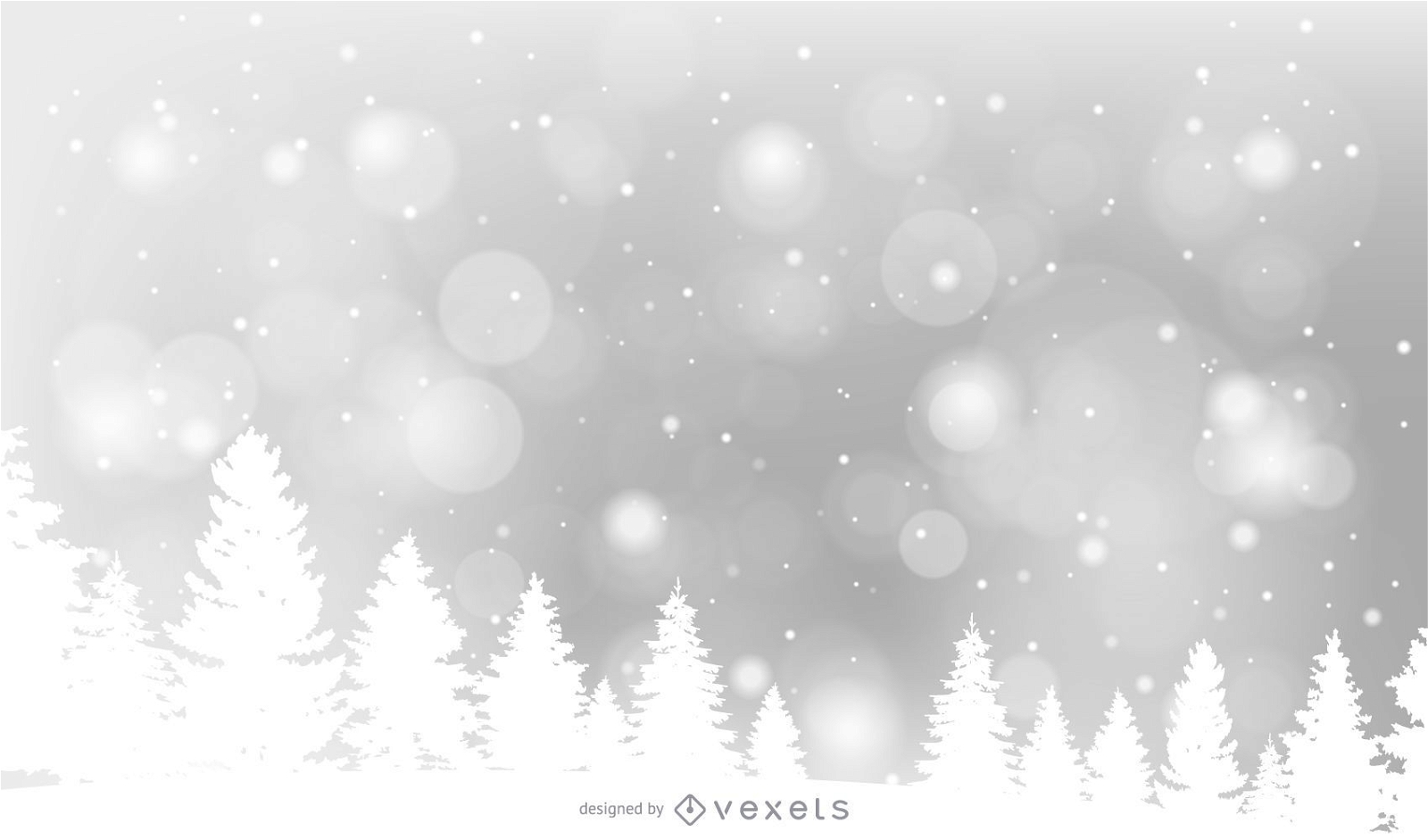 Snowy pine forest Christmas background