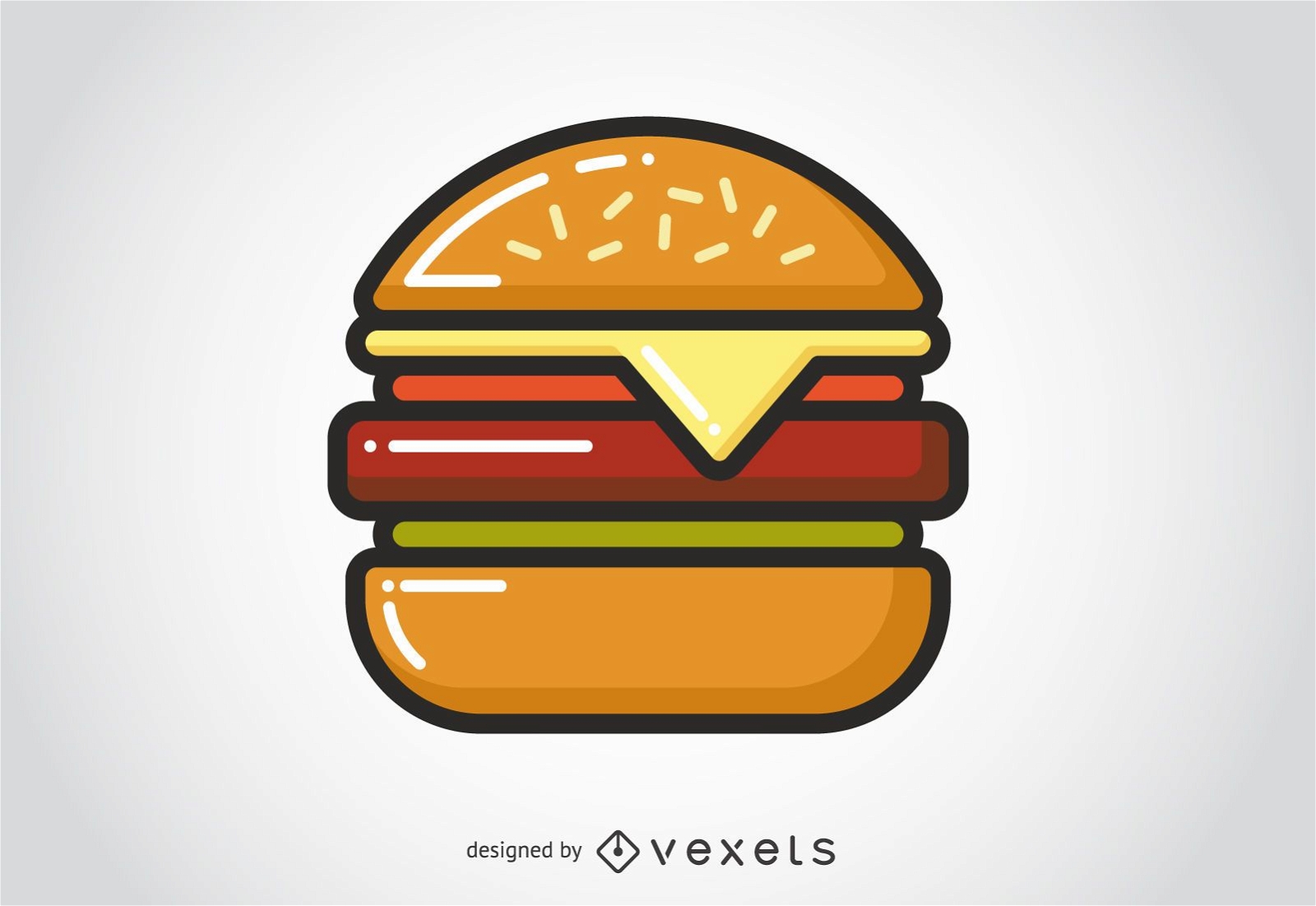 Flaches Hamburger-Symbol