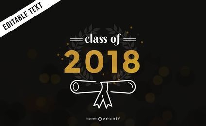 Class of 2018 graduation banner