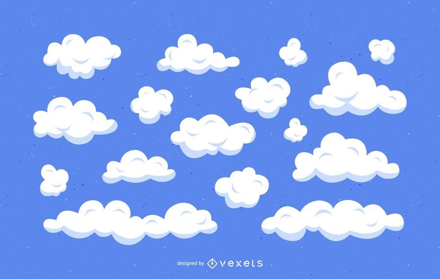 Conjunto De Ilustración De Dibujos Animados De Nubes Descargar Vector 4879