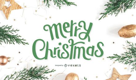 Frohe Weihnachten-Schriftzug-Design