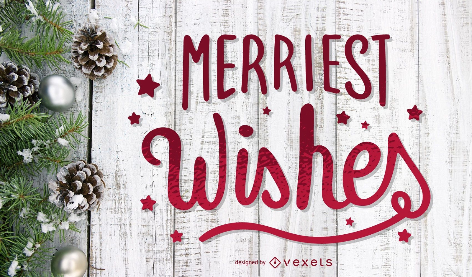 Merriest Wishes Lettering Design