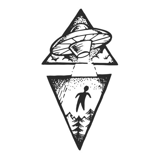 Download Alien abduction vintage tattoo - Transparent PNG & SVG ...